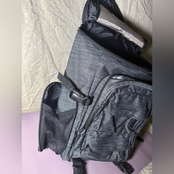 Men's Charcoal Backpack with Mesh Pocket - Picture 6 of 11